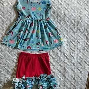 Ruffle farm animals outfit